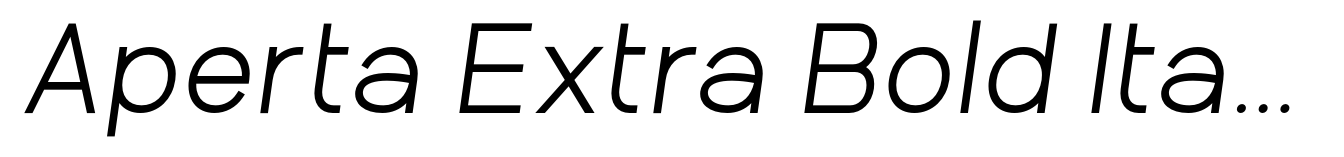 Aperta Extra Bold Italic